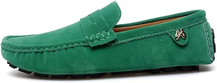 Loafers for Men Round Toe Suede Vamp Penny Driving Loafers Flexible Anti-Slip Resistant Walking Slip On