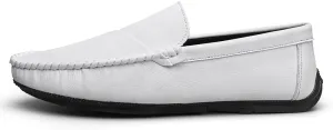 Loafers for Men Round Toe Vegan Leather Driving Style Loafer Anti-Slip Flexible Lightweight Wedding Slip-on