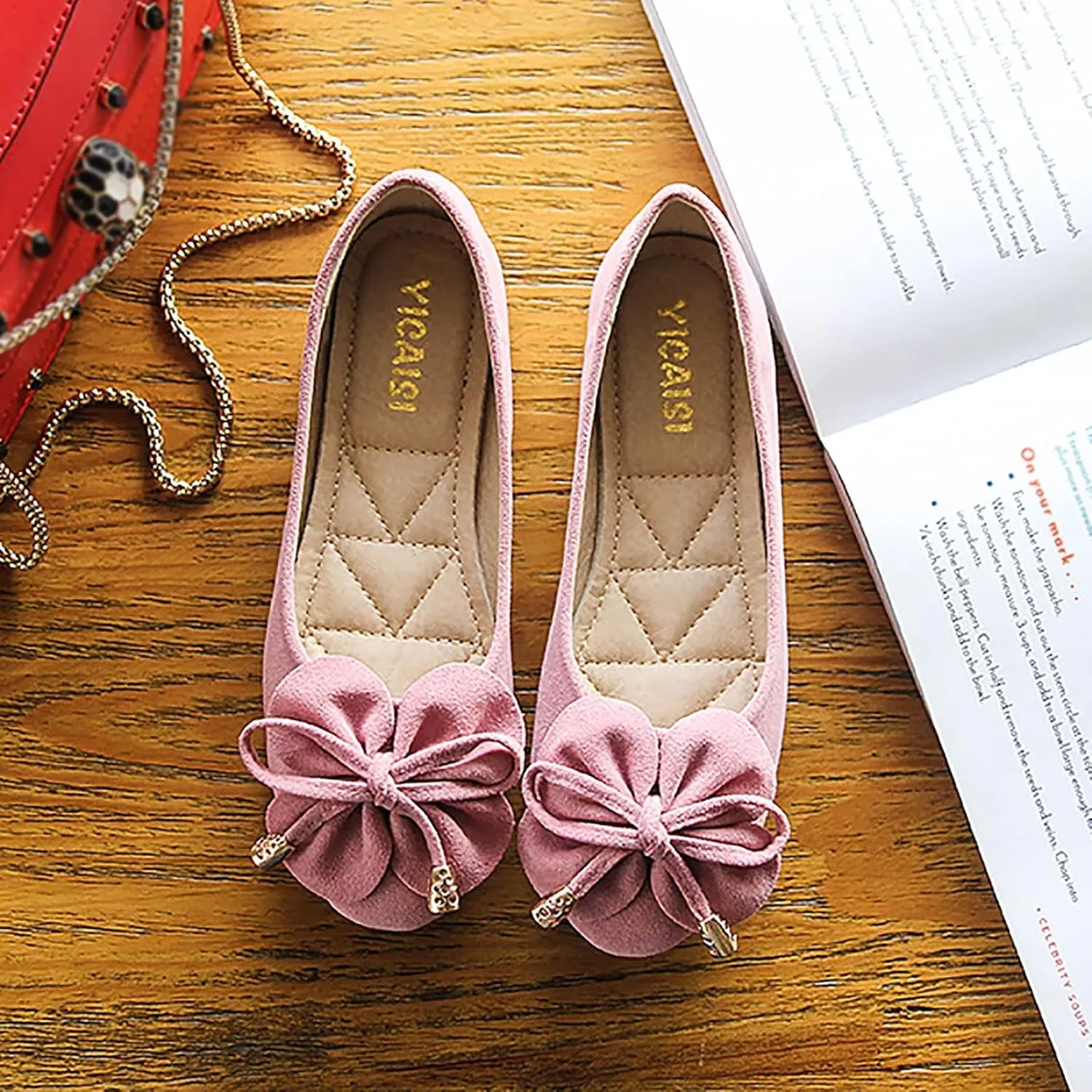 Loafers for Women Women Singles Shoes Flat Shoes Bowknot Casual Slip On Work for Ladies