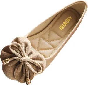 Loafers for Women Women Singles Shoes Flat Shoes Bowknot Casual Slip On Work for Ladies