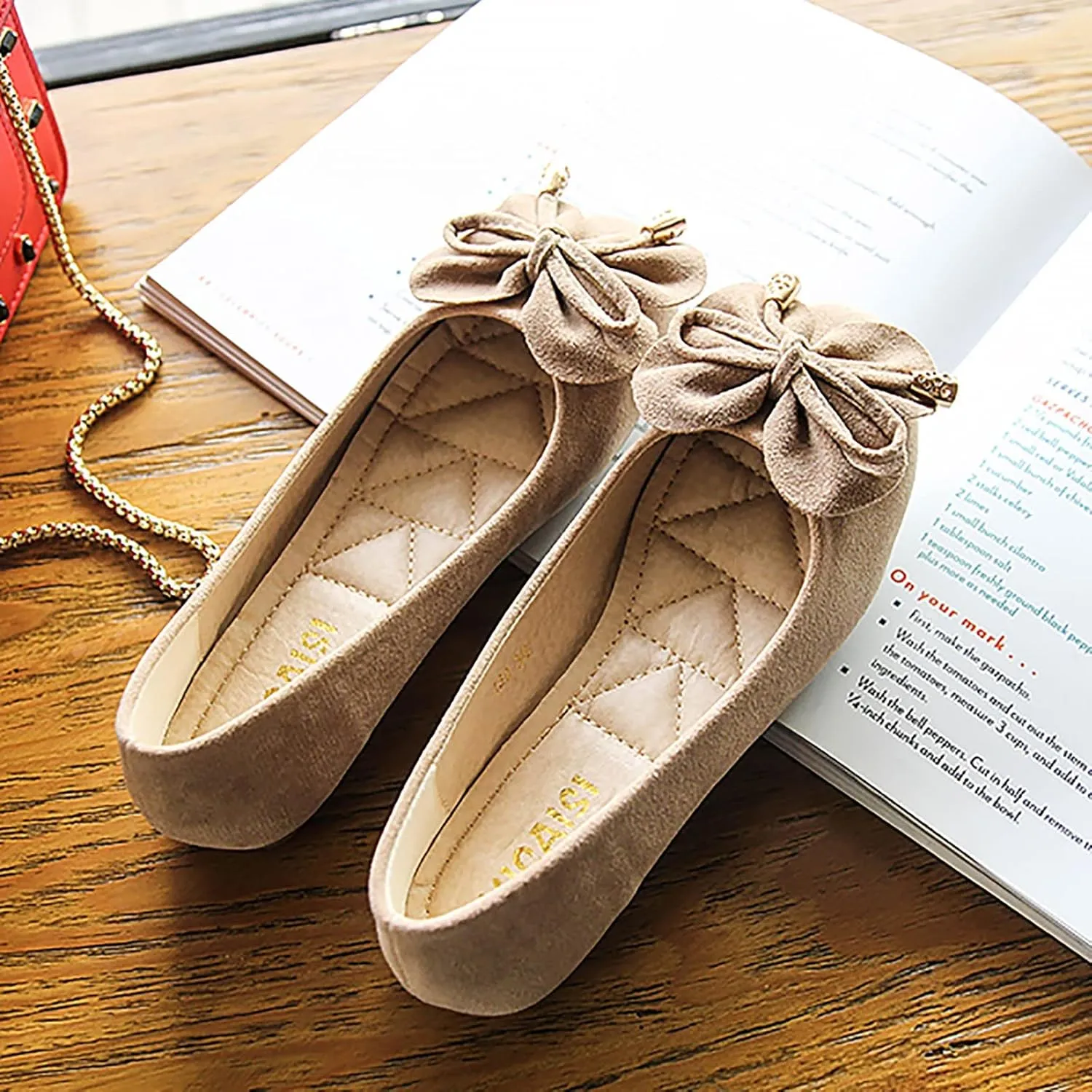 Loafers for Women Women Singles Shoes Flat Shoes Bowknot Casual Slip On Work for Ladies