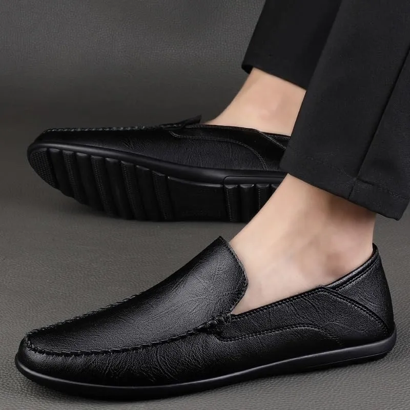 Luxury Loafers Men Casual Shoes Slip on Leather Dress Shoes Plus Size Loafer Soft Driving Shoes