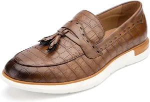 Meijiana Men's Classic Loafers Shoes Faux Leather Loafers Wedding Dress Shoes