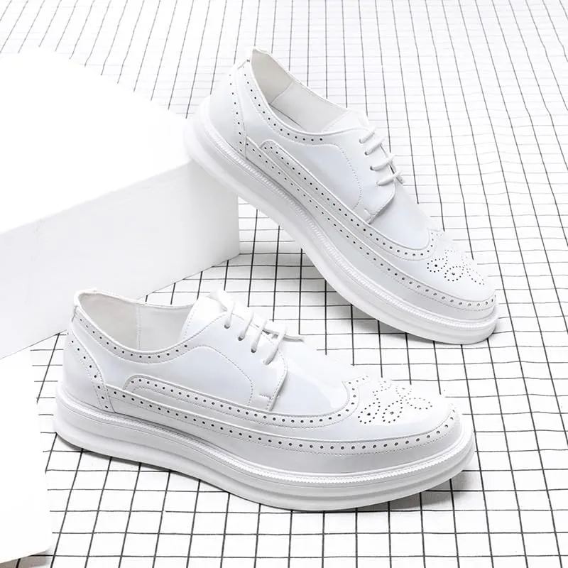 Men Classic Pointed Toe Gradient Design Tuxedo Oxford Fashion Comfort Luxury Soft
