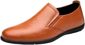 Men Leather Loafers Shoes Classic Dress Shoes Male Fashion Slip-on Casual Driving Shoe Men's Leather Driving Slip-on Casual Loafers Shoes