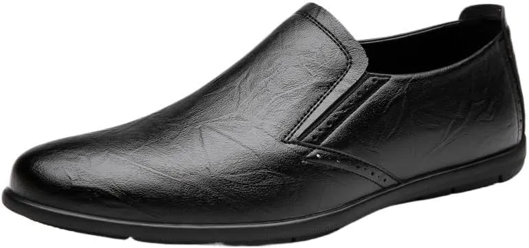 Men Leather Loafers Shoes Classic Dress Shoes Male Fashion Slip-on Casual Driving Shoe Men's Leather Driving Slip-on Casual Loafers Shoes