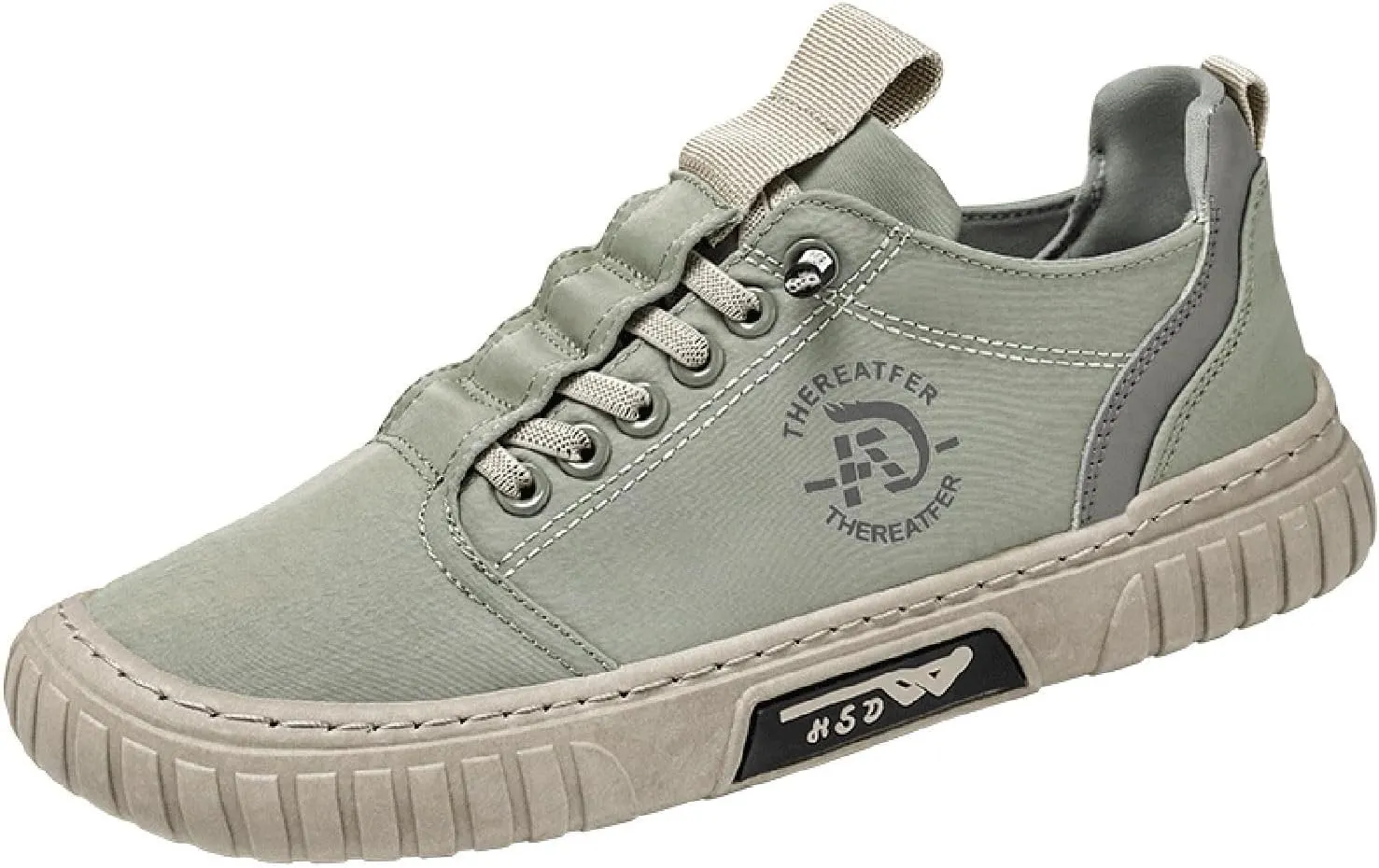 Men Low Top Breathable Casual Walking Shoes Canvas Mens Leather Shoes Casual Wide Sneaker