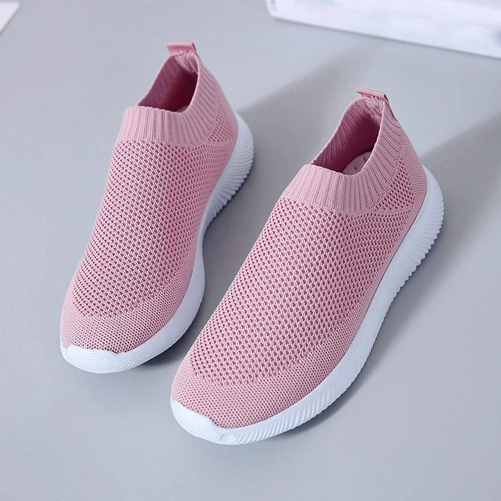 Men Slip on Casual Trainers Walking Shoes Comfortable Tennis Mesh Sneaker Breathable Slip-on Lightweight