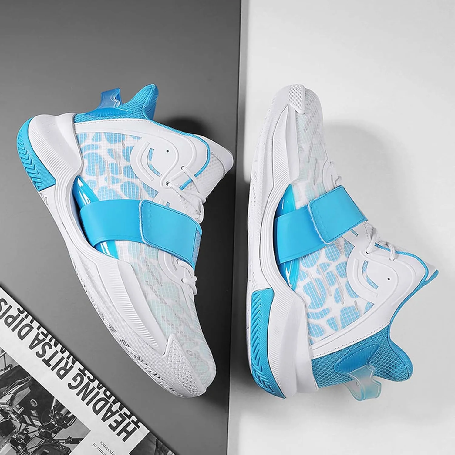 Men Women Fashion Basketball Shoes High Top Running Training Sneakers Breathable Rebound Fitness Tennis Outdoor Casual Walking Sneakers