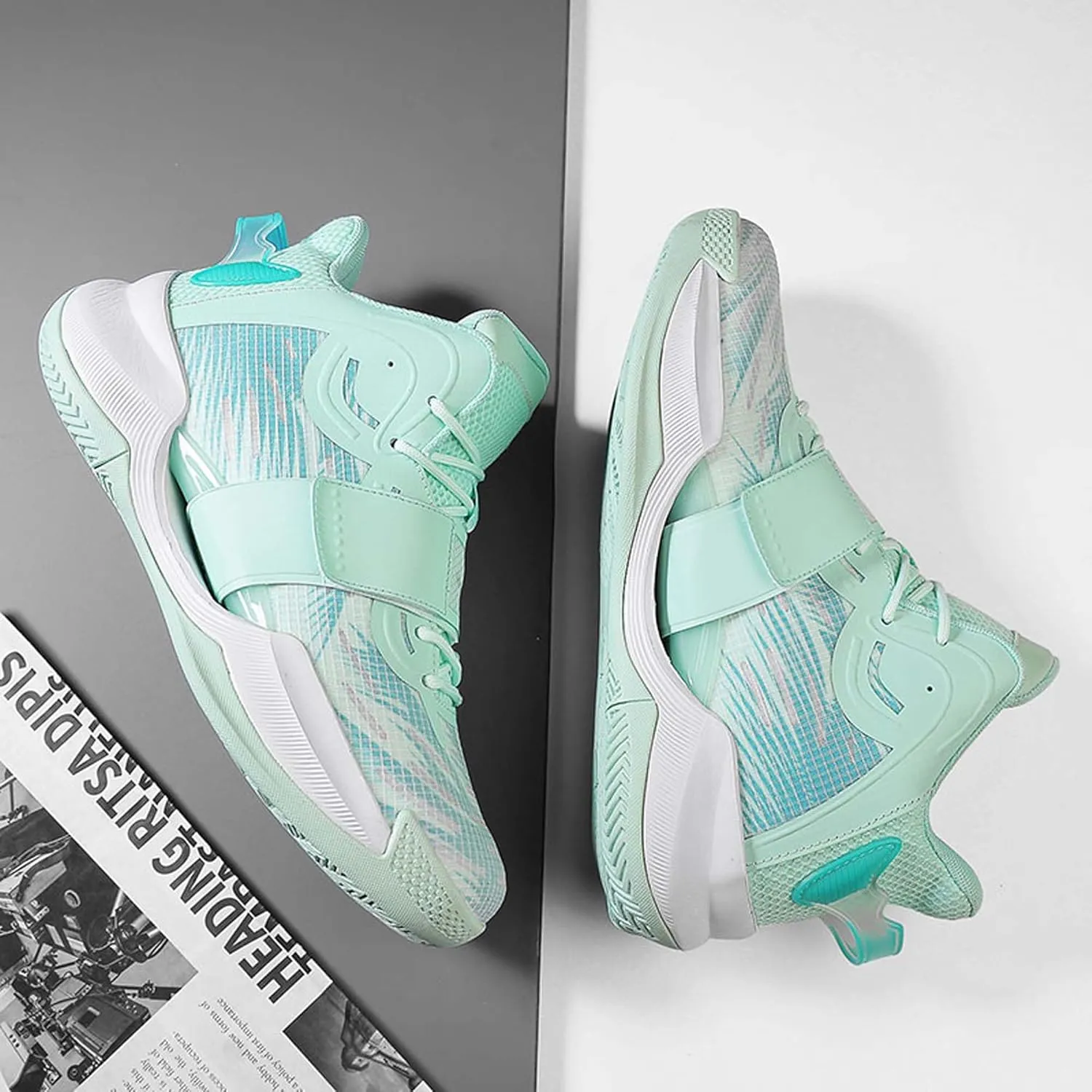 Men Women Fashion Basketball Shoes High Top Running Training Sneakers Breathable Rebound Fitness Tennis Outdoor Casual Walking Sneakers