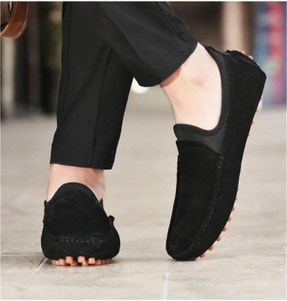 Men's Anti-Slip Lightweight Loafers Comfortable Wedding Fashion Moccasins Shoes Solid Colors Flat Heel Flexible