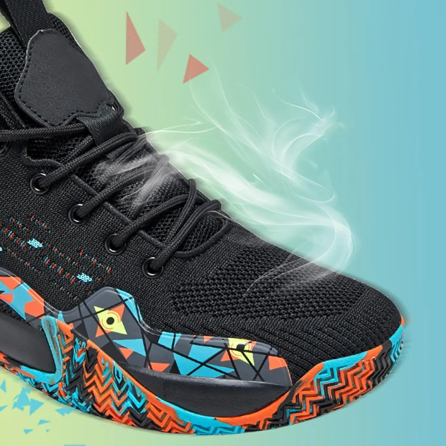 Men's Basketball Shoes Breathable High Top Running Sneakers Non Slip Training Athletic Shoes