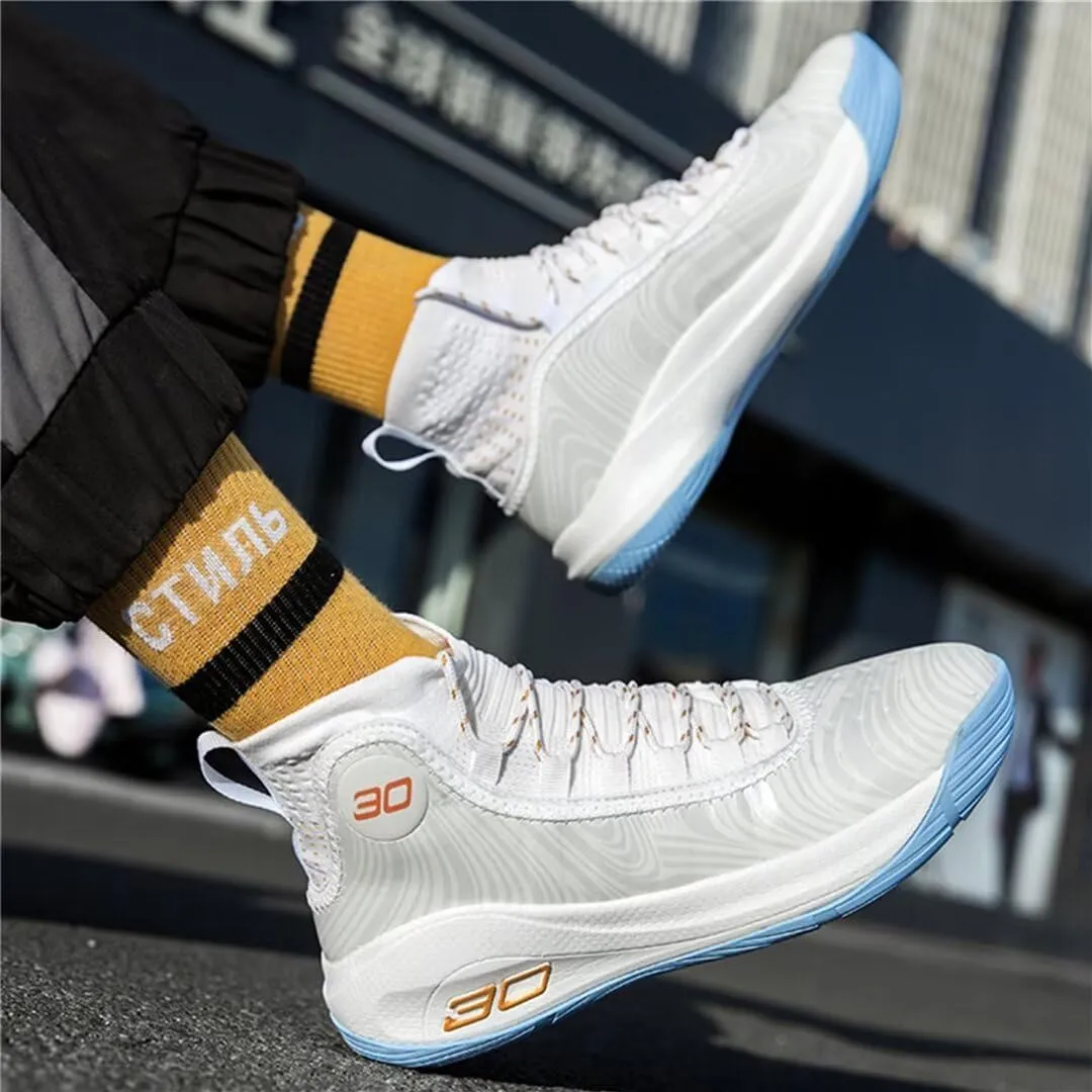 Mens Basketball Shoes for Women High Top Outdoor Streetball Master Breathable Non Slip Fashion Running Sneakers
