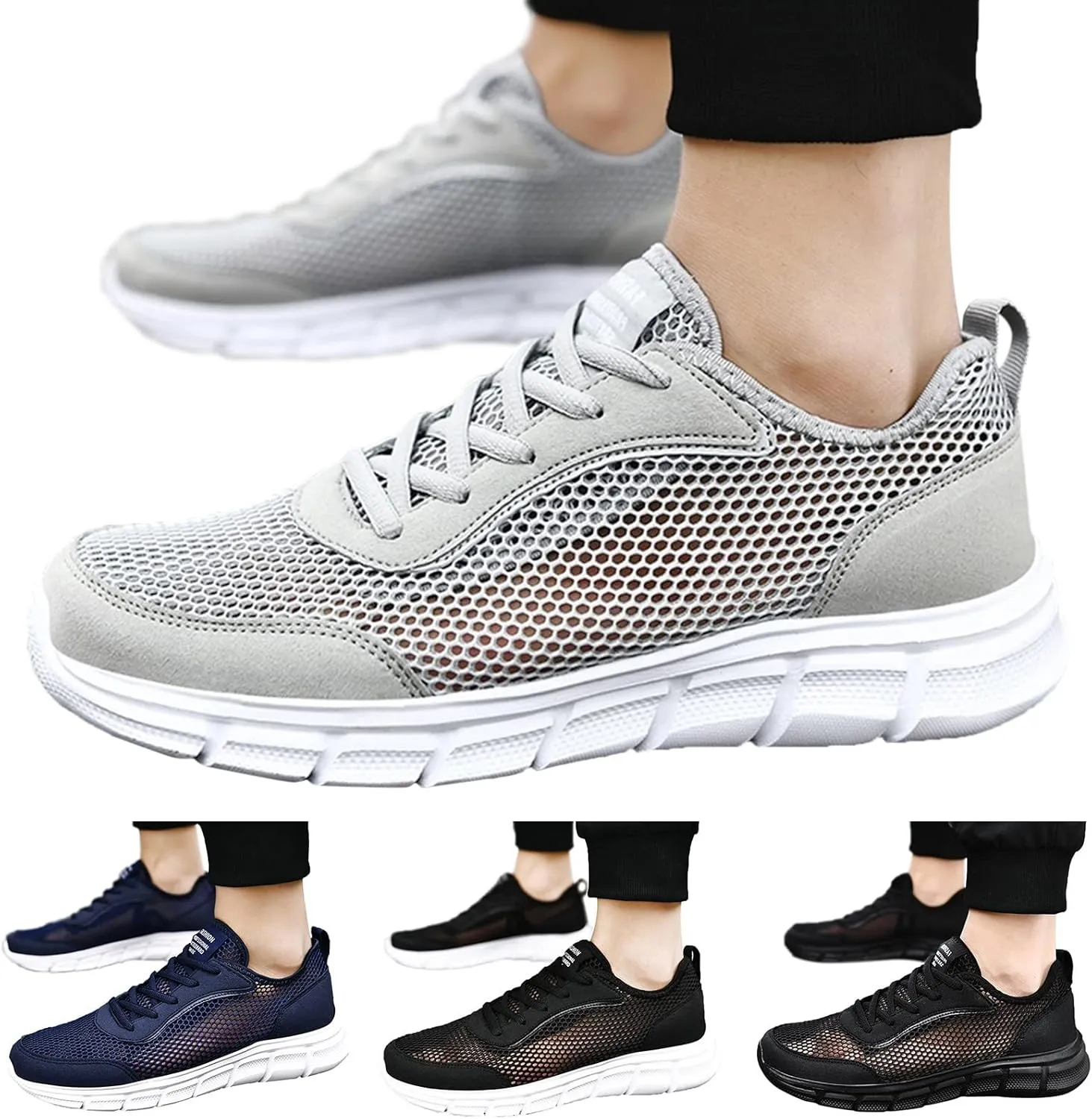 Men's Breathable Barefoot Shoes Breathable and Light Outdoor Comfy Walking Shoe Business Casual Versatile Shoes