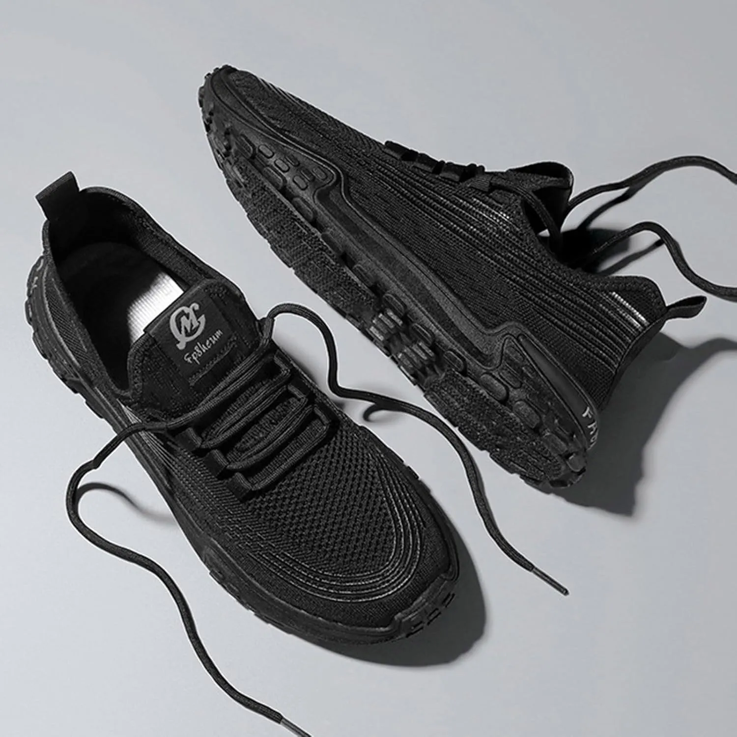 Mens Breathable Lace Up Running Shoes Comfortable Breathable Lace Up Sneaker Arch Support Sports Shoes for Men