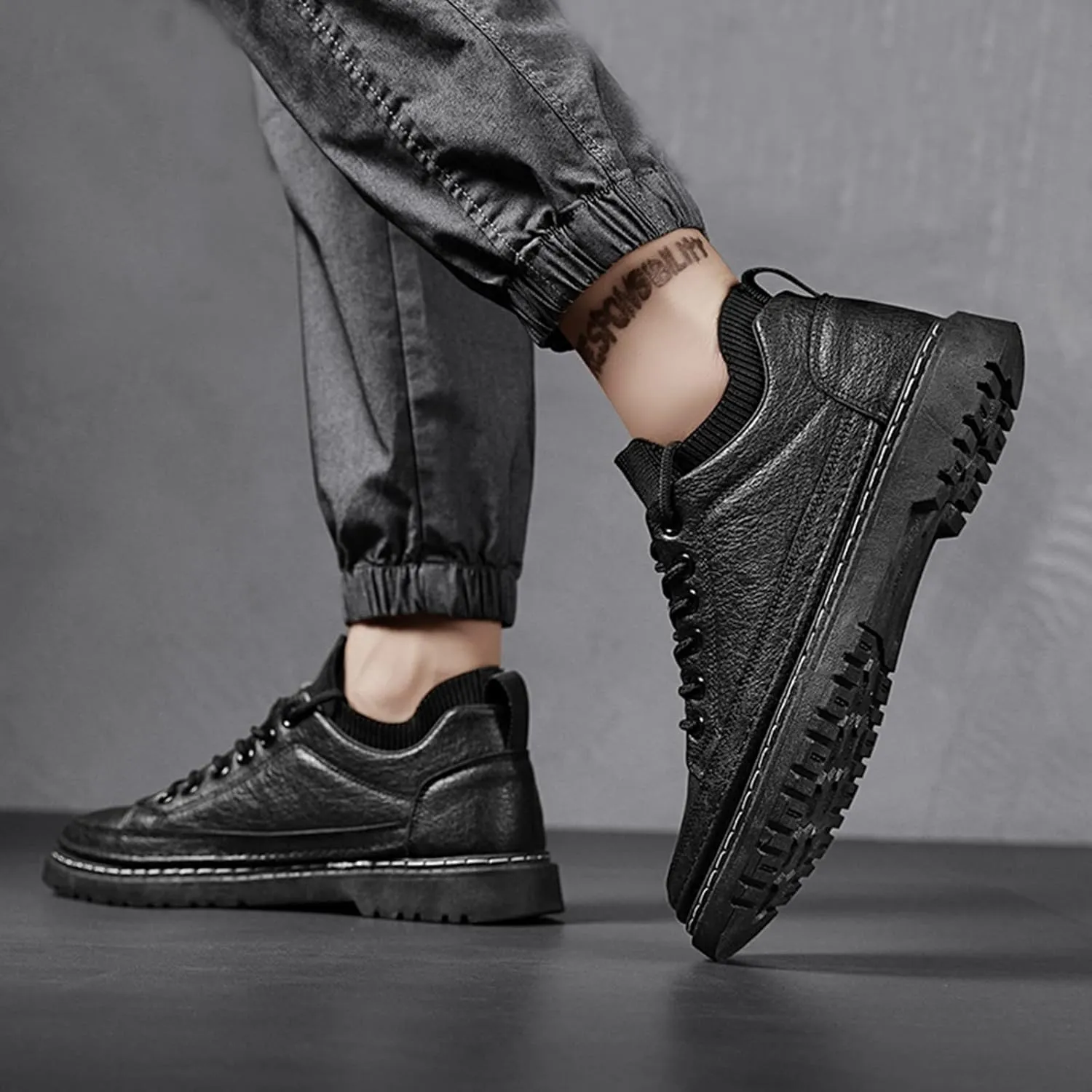 Mens Breathable Lace Up Running Shoes Comfortable Breathable Lace Up Sneaker Arch Support Walking Shoes for Men