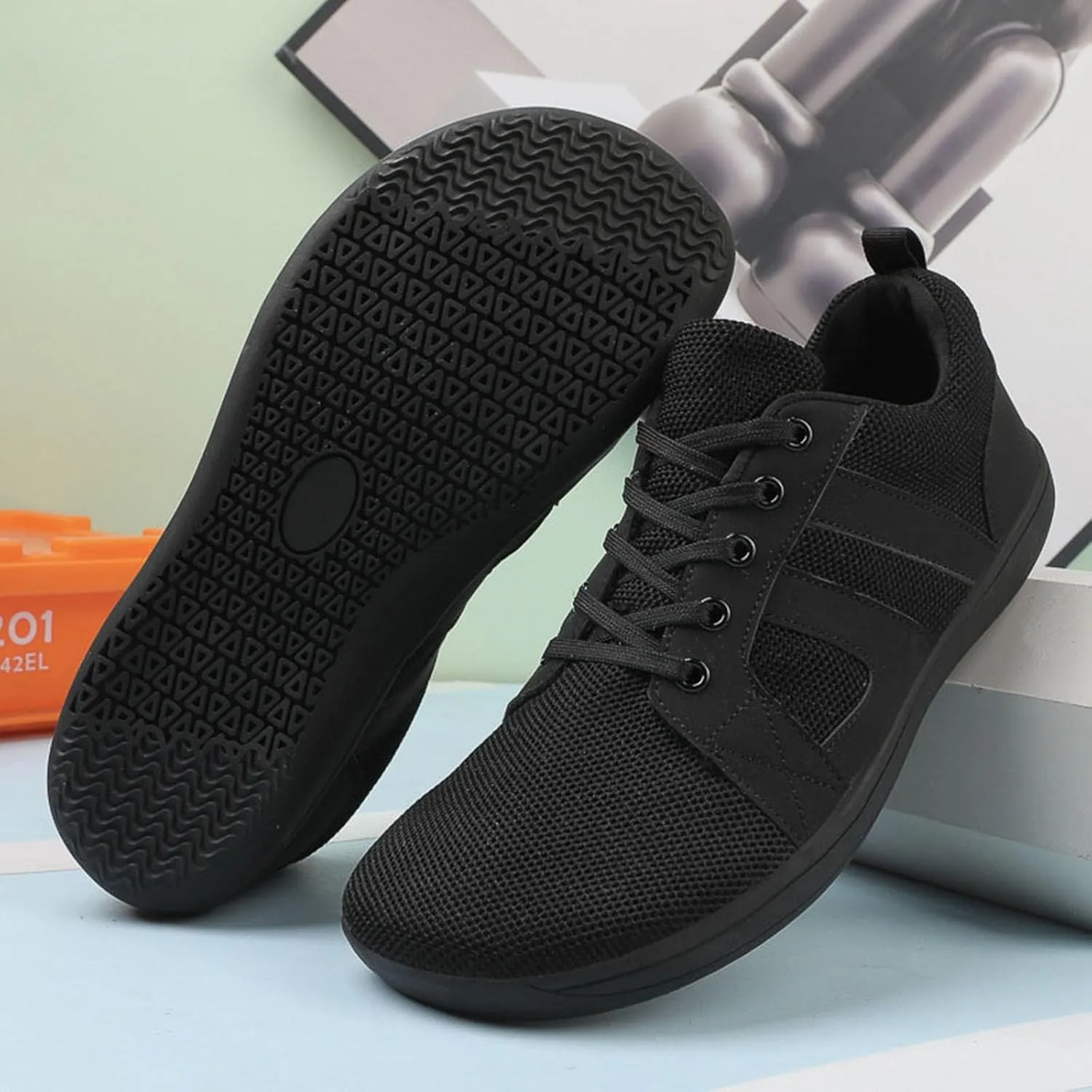 Mens Breathable Lace Up Running Shoes Comfortable Breathable Lace Up Sneaker Athletic Fashion Sneakers for Men