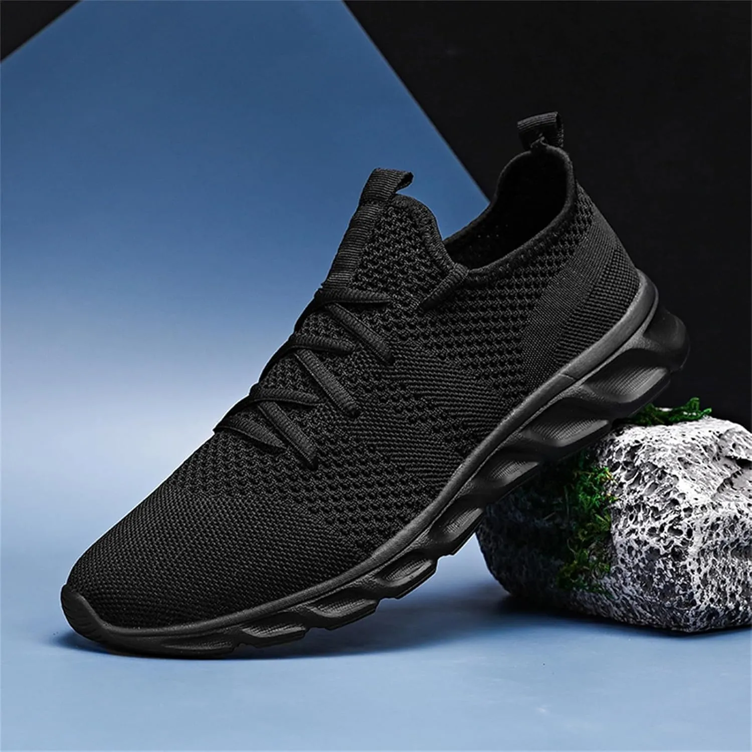 Men's Breathable Mesh Running Shoes Comfortable Breathable Lace Up Sneaker Fashion Lightweight Sneakers for Men