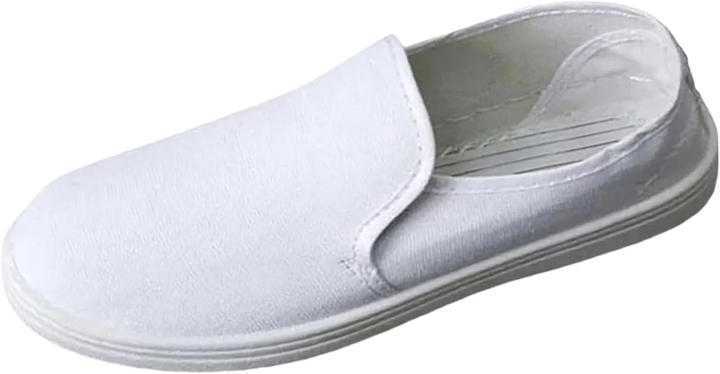 Men's Breathable Mesh Running Shoes Comfortable Breathable Stretch Canvas Slip On Sneaker Breathable Work Shoes