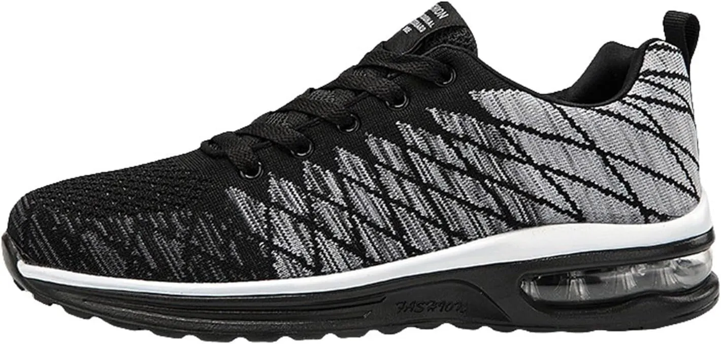 Men's Breathable Mesh Running Shoes Lace Up Lightweight Breathable Fashion Sneaker Sport Jogging Walking Shoes