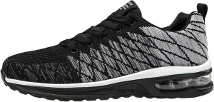 Men's Breathable Mesh Running Shoes Lace Up Lightweight Breathable Fashion Sneaker Sport Jogging Walking Shoes