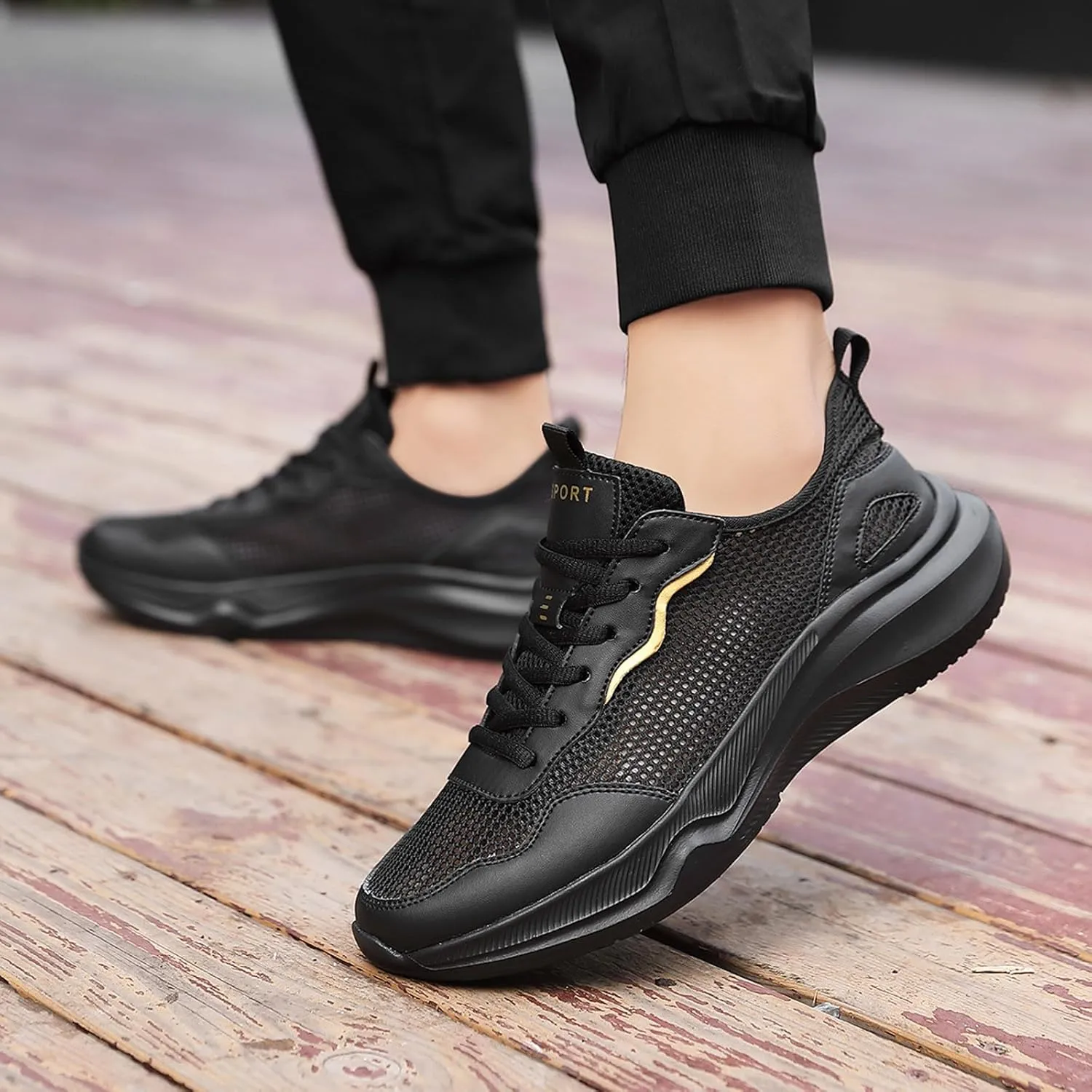 Mens Breathable Slip On Dress Shoes Breathable Elastic Fly Woven Mesh Sneaker Lightweight Elderly Slip On Shoes