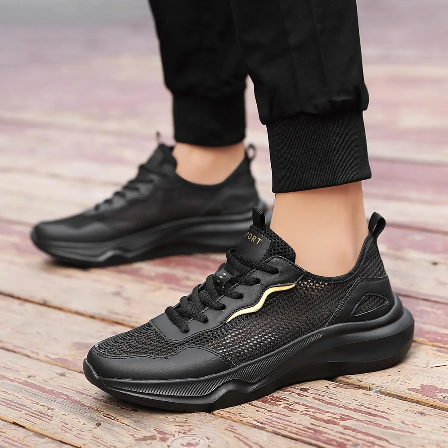 Mens Breathable Slip On Dress Shoes Breathable Elastic Fly Woven Mesh Sneaker Lightweight Elderly Slip On Shoes