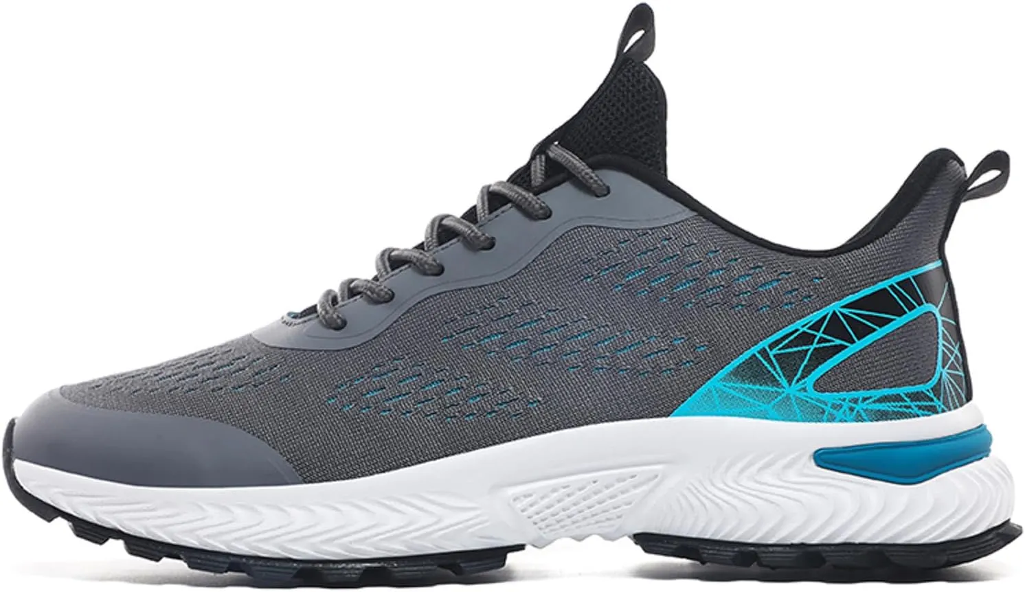 Men's Breathable Stretch Workout Shoes Breathable Elastic Fly Woven Mesh Sneaker Arch Support Plantar Fasciitis