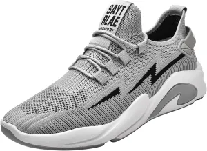 Men's Breathable Stretch Workout Shoes Comfortable Breathable Lace Up Sneaker Men's Sport Breathable Mesh Shoes