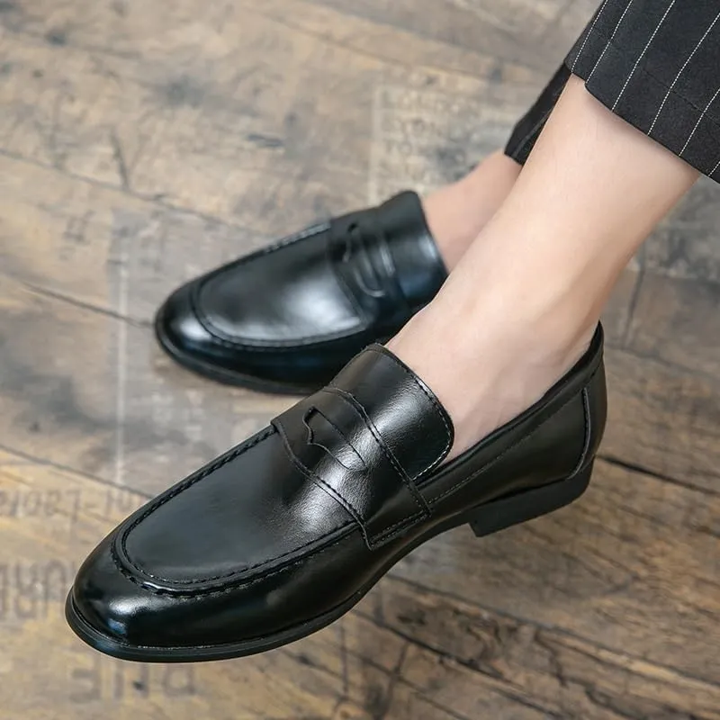 Men's Casual Loafers Slip On Leather Shoes Lightweight Driving Shoes Moccasins Classic Loafer Flats Boat Shoes