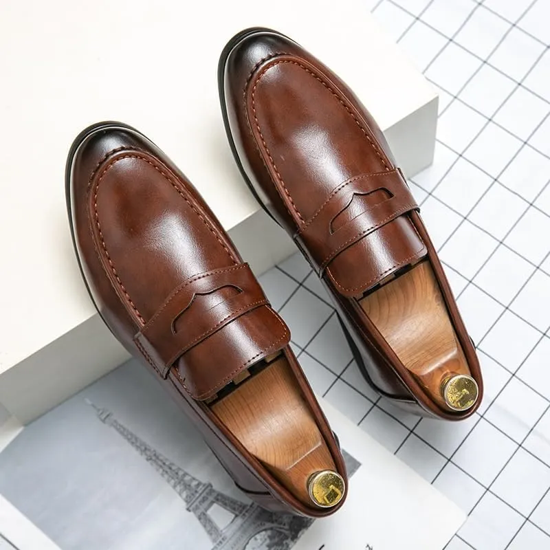 Men's Casual Loafers Slip On Leather Shoes Lightweight Driving Shoes Moccasins Classic Loafer Flats Boat Shoes