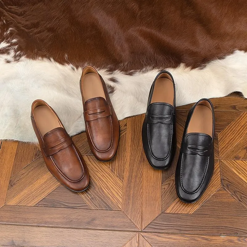 Men's Casual Loafers Slip On Leather Shoes Lightweight Driving Shoes Moccasins Classic Loafer Flats Boat Shoes