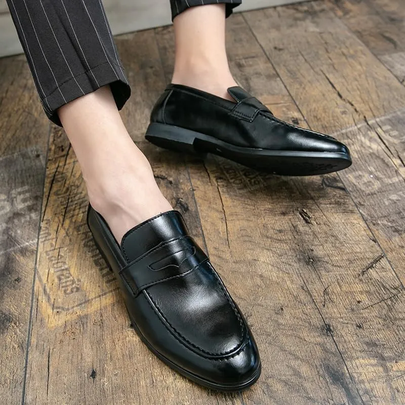 Men's Casual Loafers Slip On Leather Shoes Lightweight Driving Shoes Moccasins Classic Loafer Flats Boat Shoes