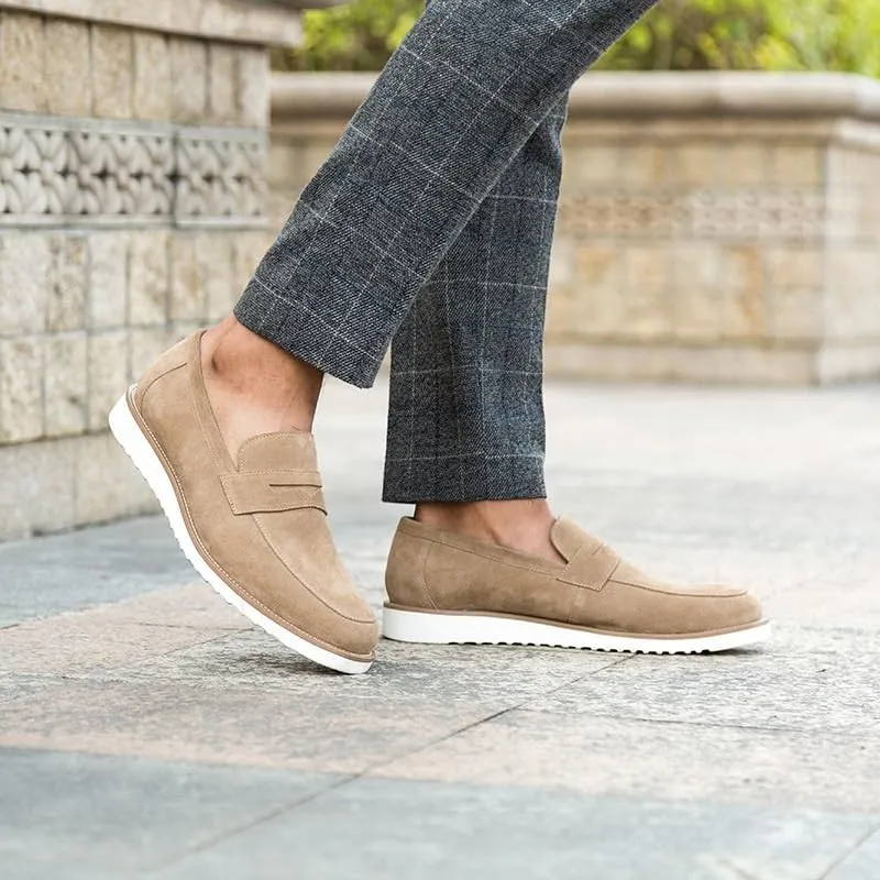 Men's Casual Loafers Slip On Suede Leather Shoes Lightweight Driving Shoes Moccasins Classic Loafer Flats Boat Shoes