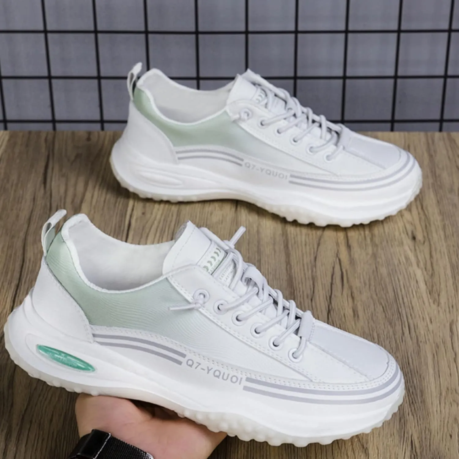 Men's Classic Casual Jogging Sneakers Lightweight Breathable Walking Shoe Gym Tennis Non Slip Barefoot Sneaker