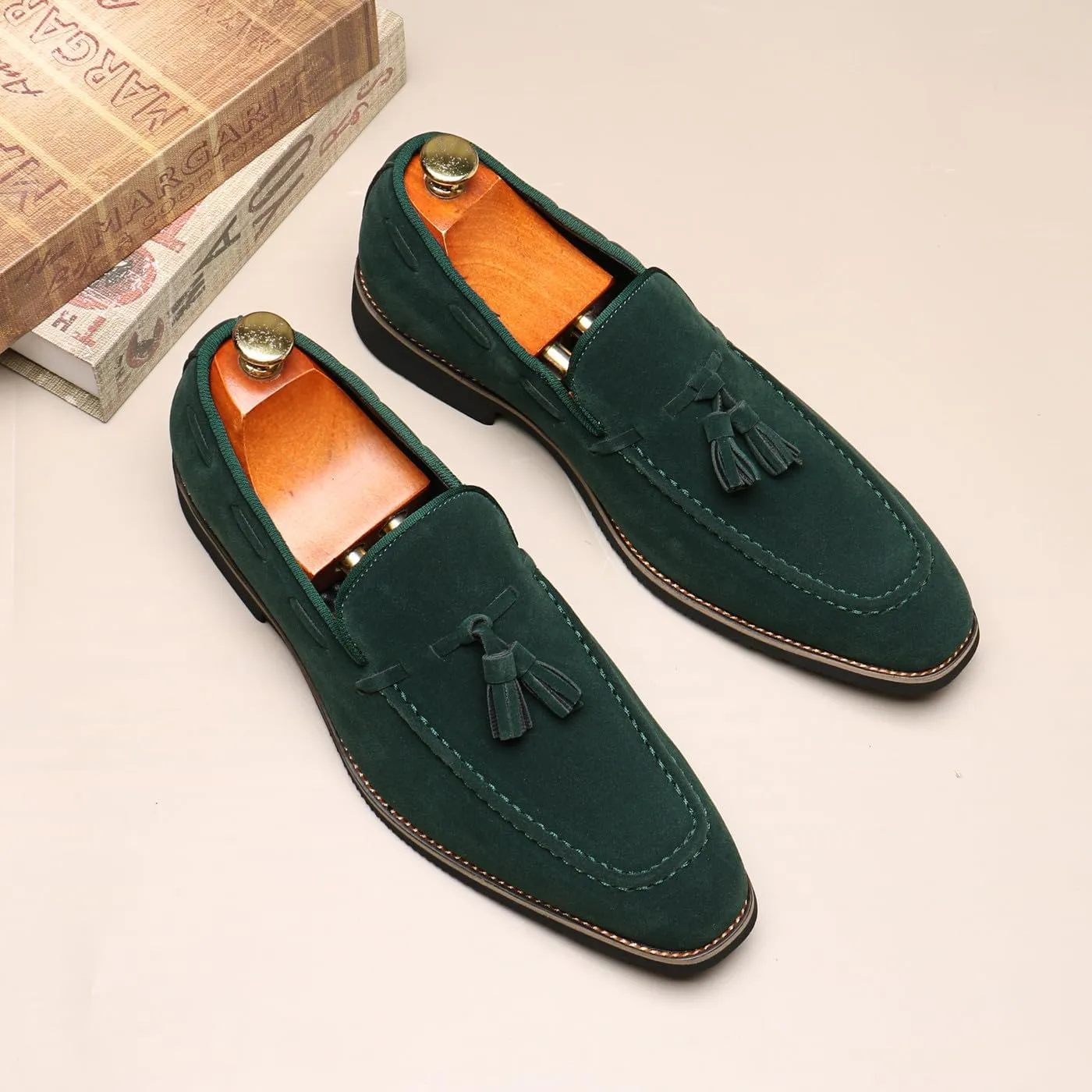 Men's Classic Tassel Loafers Moccasins Slip-ons Wedding Prom Formal Dress Casual Shoes for Men
