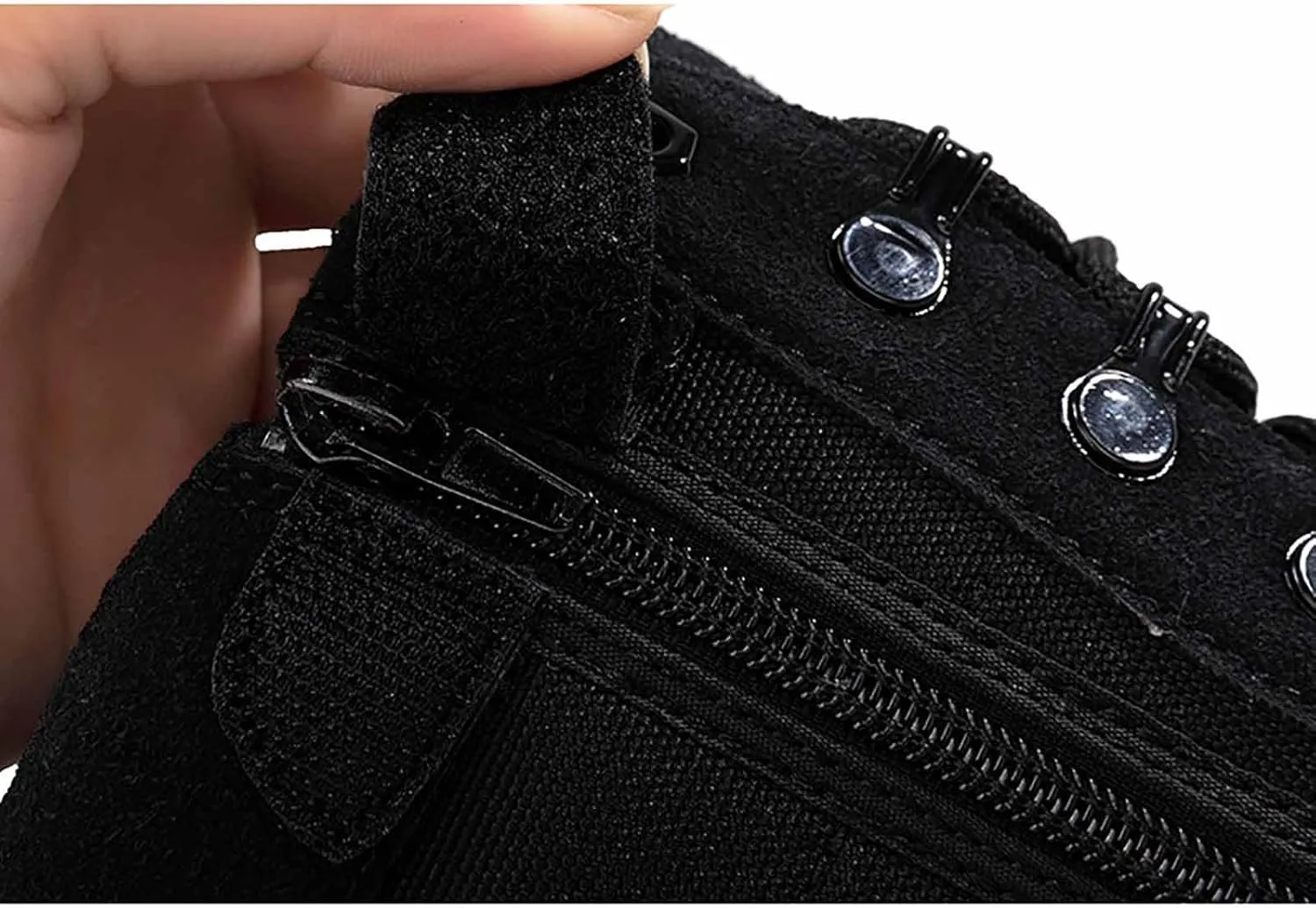 Men's Combat Boots, Tactical Hiking Boots for Men Side Zipper Desert Jungle Boots Army Work Boots Durable Suede Leather Military Work Boots