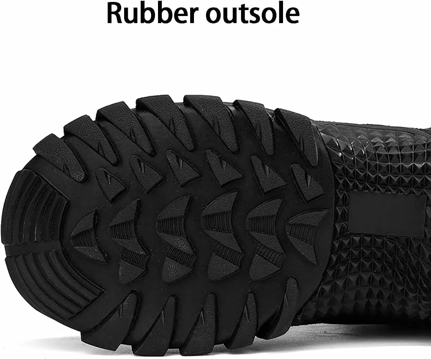 Men's Combat Boots, Tactical Hiking Boots for Men Side Zipper Desert Jungle Boots Army Work Boots Durable Suede Leather Military Work Boots