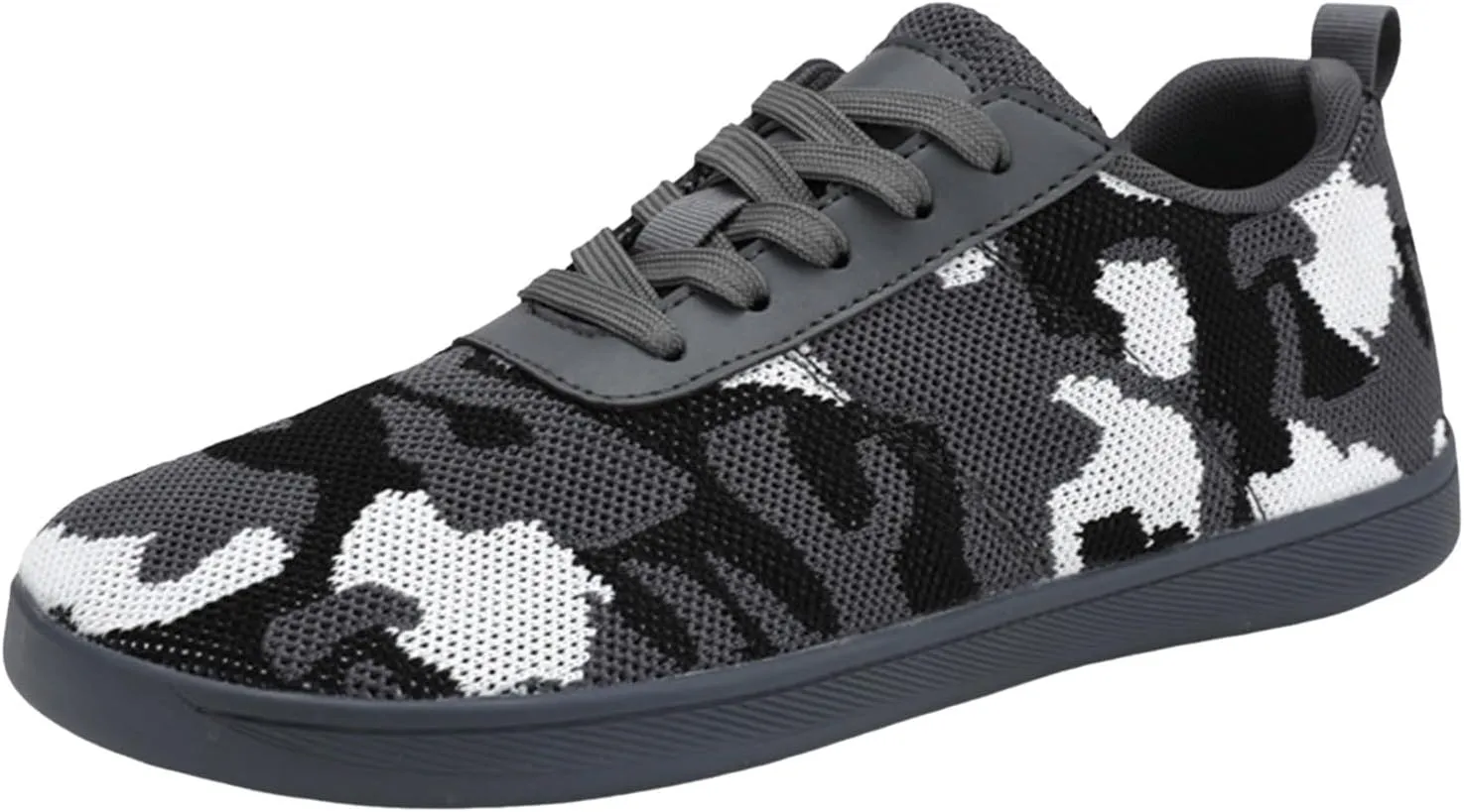 Men's Comfortable Shoes with Pattern Flat Non Slip Sole Breathable Lightweight Daily Walking Shoes Ideal Gift for Father and Boyfriend Green Footwear Male Slip On Sneakers