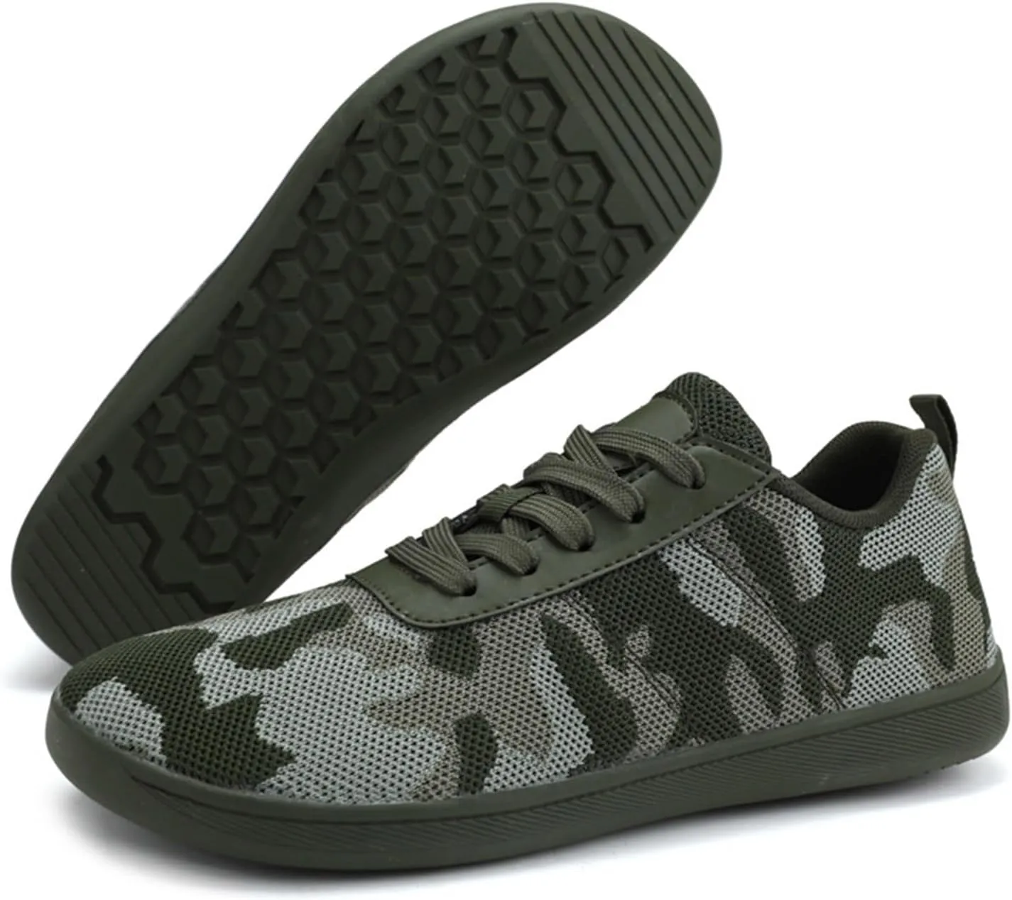 Men's Comfortable Shoes with Pattern Flat Non Slip Sole Breathable Lightweight Daily Walking Shoes Ideal Gift for Father and Boyfriend Green Footwear Male Slip On Sneakers