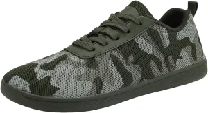 Men's Comfortable Shoes with Pattern Flat Non Slip Sole Breathable Lightweight Daily Walking Shoes Ideal Gift for Father and Boyfriend Green Footwear Male Slip On Sneakers