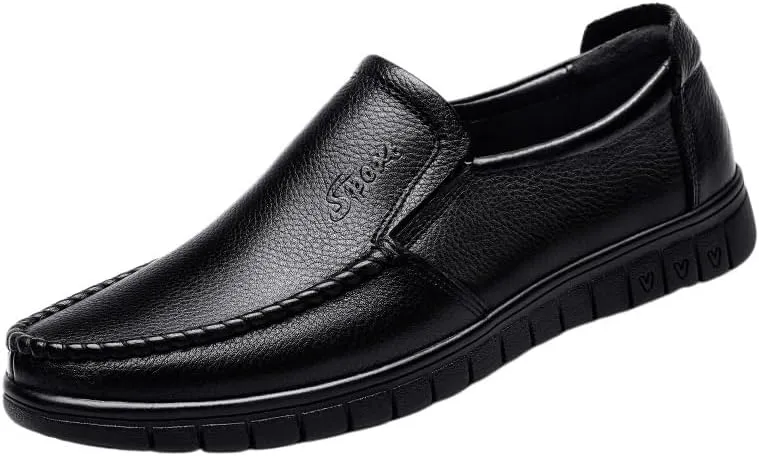Men's Dress Loafers Slip On Casual Driving Loafer Men's Slip-On Leather Platform Loafers Classic Non-Slip Loafers Dress Driving Moccasins Casual Fashion Boat Shoes