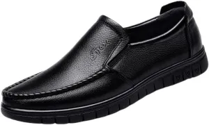 Men's Dress Loafers Slip On Casual Driving Loafer Men's Slip-On Leather Platform Loafers Classic Non-Slip Loafers Dress Driving Moccasins Casual Fashion Boat Shoes