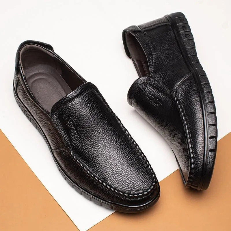 Men's Dress Loafers Slip On Casual Driving Loafer Men's Slip-On Leather Platform Loafers Classic Non-Slip Loafers Dress Driving Moccasins Casual Fashion Boat Shoes