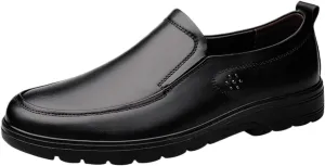 Men's Driving Loafers - Simple Leather Slip-Ons with Flexible Fit, Anti-Slip Sole, and Casual Comfort for Everyday Wear