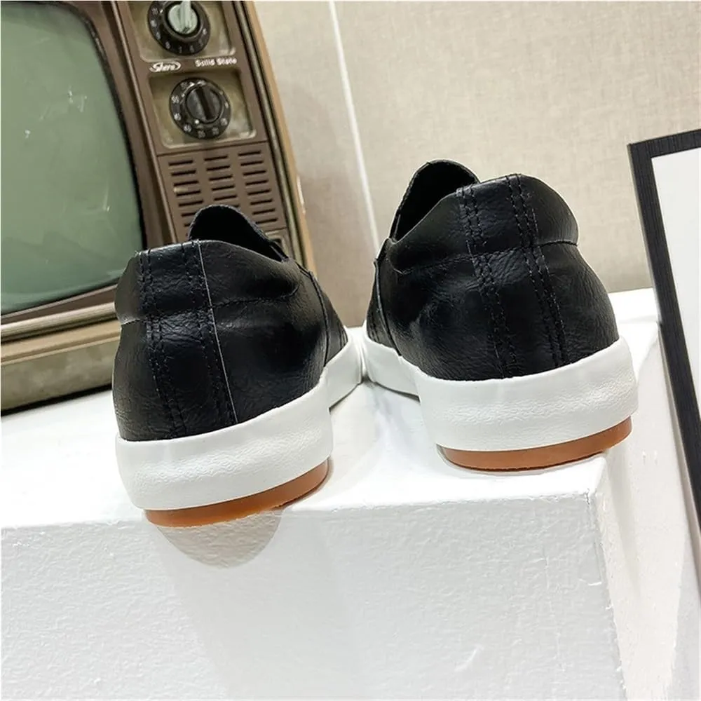 Mens Driving Loafers Slip On Leather Comfortable Shoes for Business Casual Wedding Travel Lightweight Breathable Flexible Sole