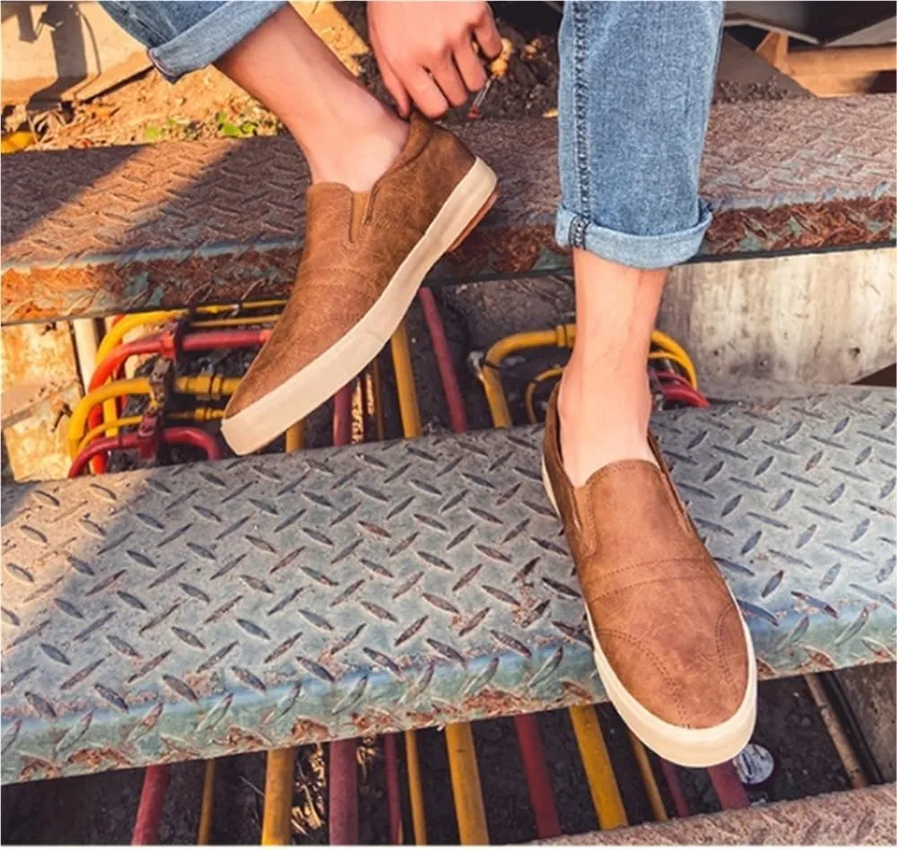 Mens Driving Loafers Slip On Leather Comfortable Shoes for Business Casual Wedding Travel Lightweight Breathable Flexible Sole