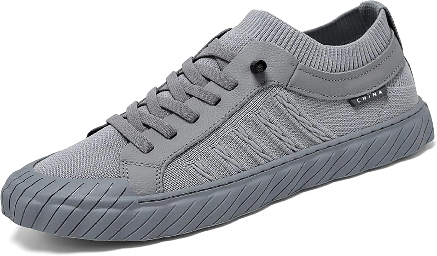 Men's Fashion Shoes Daily Working All Day Comfort Flat Sneakers for Men with Non Slip Comfortable Thick Sole Breathable Mesh Lace up Black Footwear Four Seasons Shoes Male
