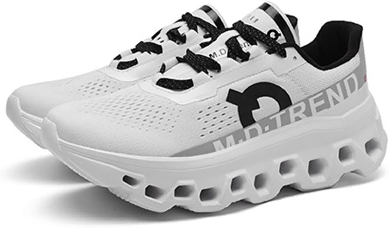 Men's Fashion Sneakers Breathable Mesh Running Shoes Cushioned Athletic Sneakers Non Slip Soft Sole Casual Athletic Walking Shoes