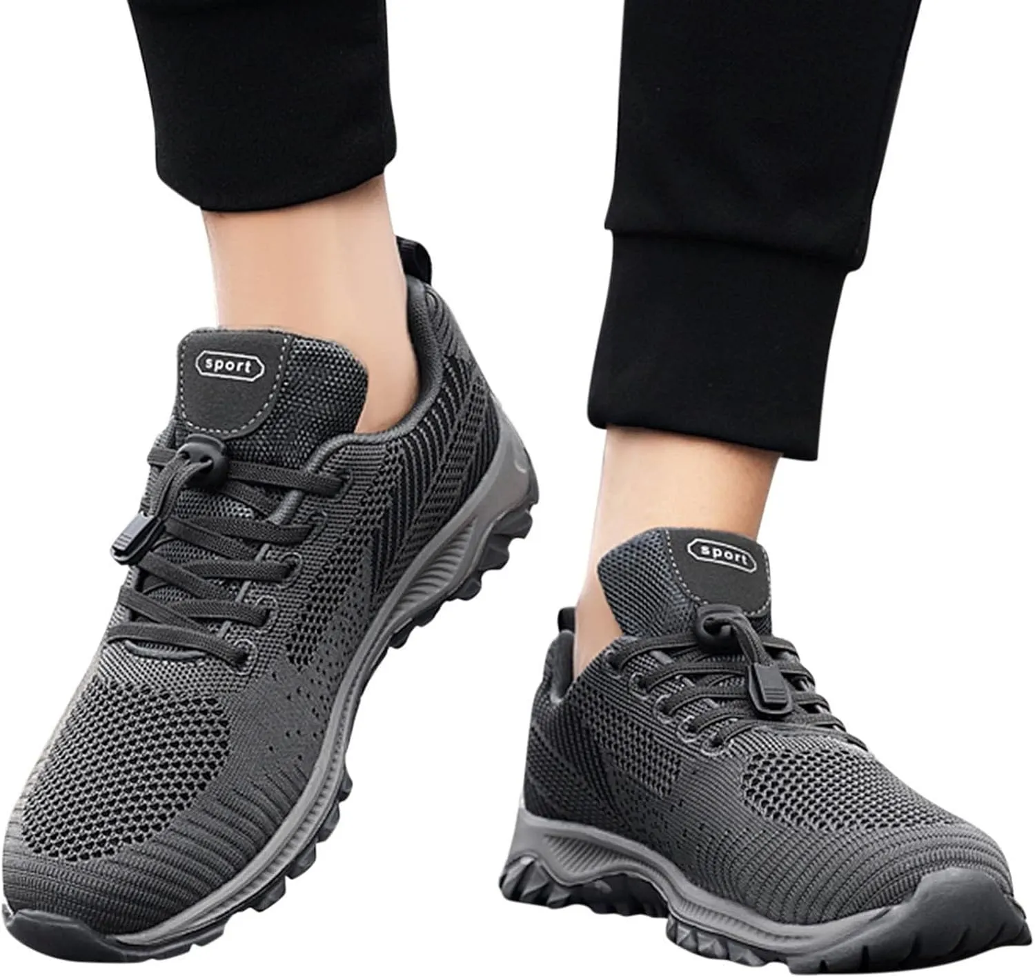 Men's Fashion Versatile Walking Shoes Breathable Mesh Comfortable Tennis Shoe Breathable Diabetic Shoes for Men
